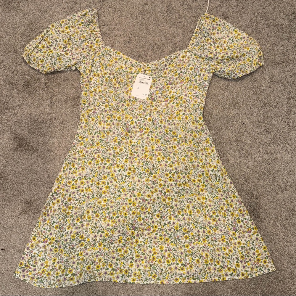 Elodie Floral Midi Dress - Yellow, Green & Cream - Picture 8 of 8